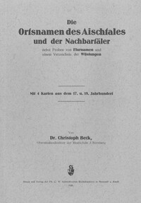 Die Ortsnamen des Aischtales und der Nachbartäler